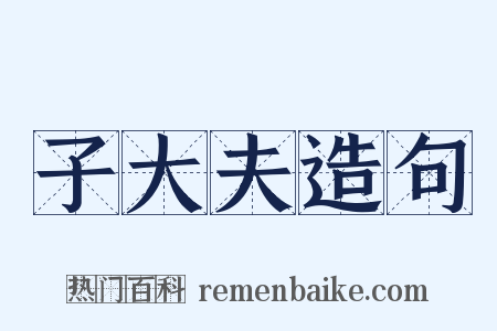子大夫造句是什么意思的图片